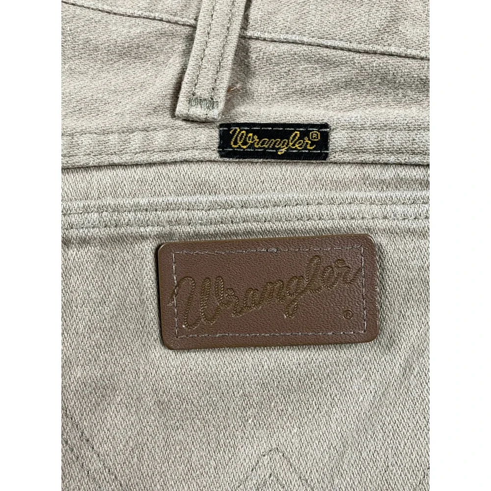 Wrangler Jeans Mens 38x30 Tan Excellent Vintage 13MWZTN Made in USA Cowboy Cut